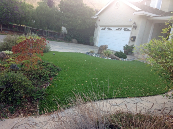 Fake Grass Delft Colony, California Landscape Rock, Front Yard Design