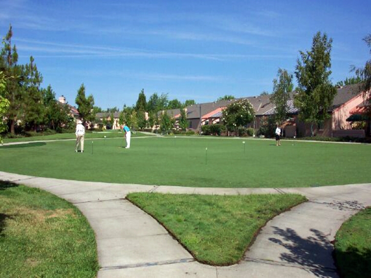 Fake Turf Palm Springs, California Paver Patio, Commercial Landscape