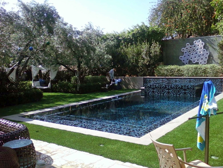 Synthetic Turf Mountain Mesa, California City Landscape, Backyard Pool