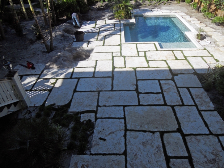 Turf Grass Norwalk, California Paver Patio, Natural Swimming Pools